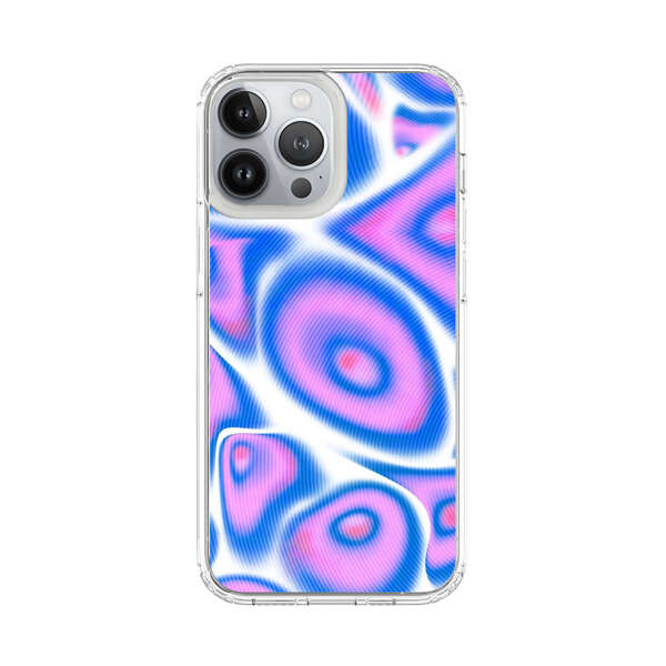 Vibrant Abstract Pink and Blue Swirl Pattern iPhone 13 Pro Max Case