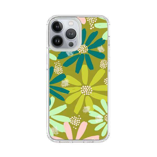 Vibrant Floral Daisy Pattern iPhone 13 Pro Max Case
