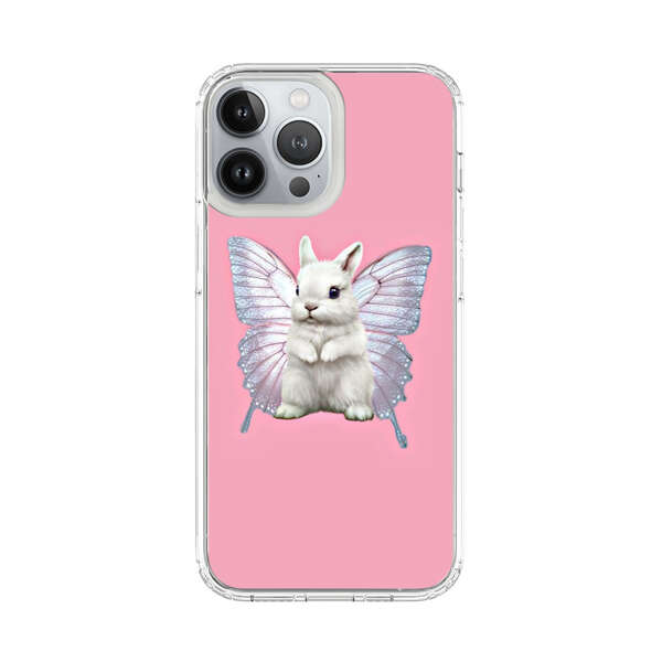 White Bunny with Butterfly Wings iPhone 13 Pro Max Case