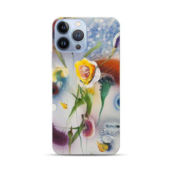 Abstract Colorful Flowers iPhone 13 Pro Max Hard Case