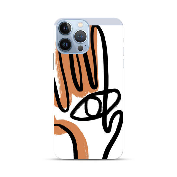 Abstract Minimalist Hand with Eye iPhone 13 Pro Max Hard Case