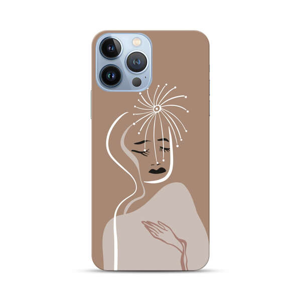 Artistic Abstract Portrait with Serene Face iPhone 13 Pro Max Hard Case