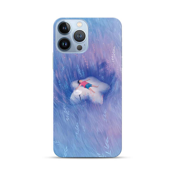 Child Relaxing in Dreamy Field iPhone 13 Pro Max Hard Case