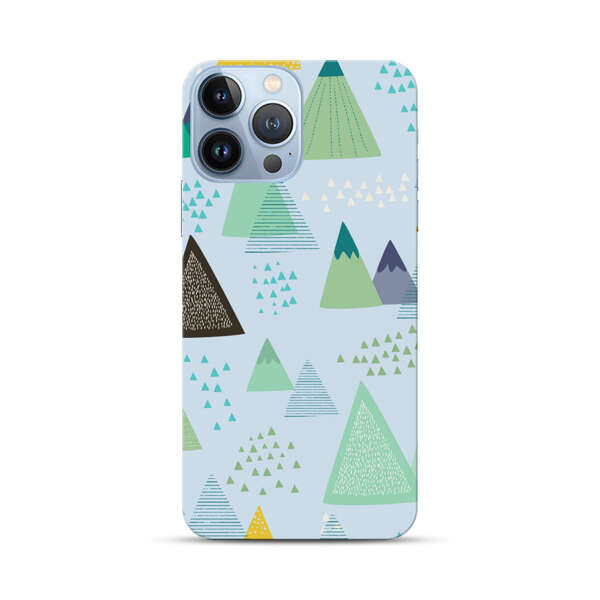 Colorful Abstract Mountain Pattern iPhone 13 Pro Max Hard Case