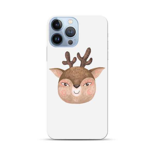 Cute Cartoon Deer Face iPhone 13 Pro Max Hard Case