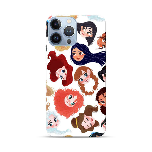 Diverse Animated Girl Faces iPhone 13 Pro Max Hard Case