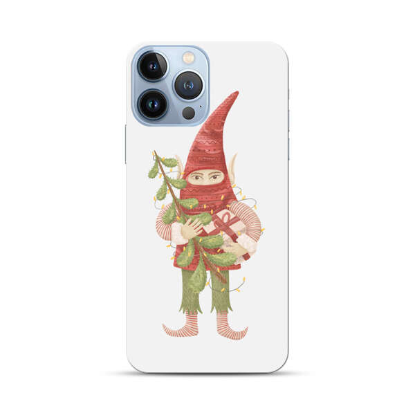 Holiday Gnome with Mistletoe and Gift iPhone 13 Pro Max Hard Case