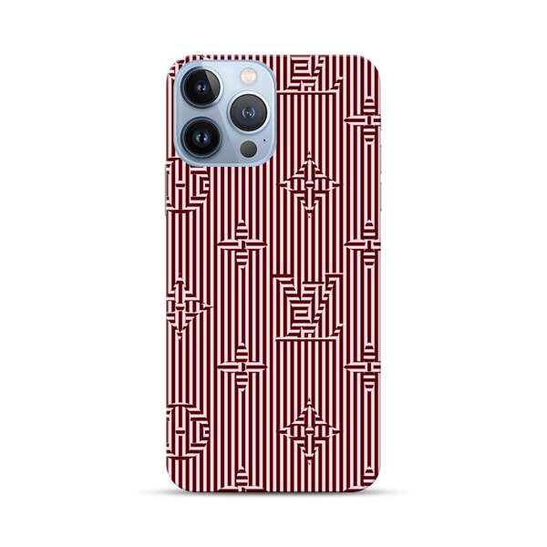 Intricate Geometric Striped Pattern iPhone 13 Pro Max Hard Case