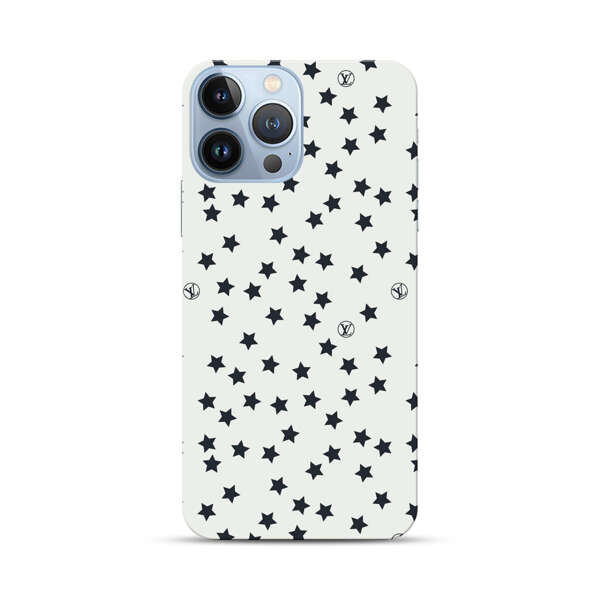 Minimalist Black Stars Pattern iPhone 13 Pro Max Hard Case