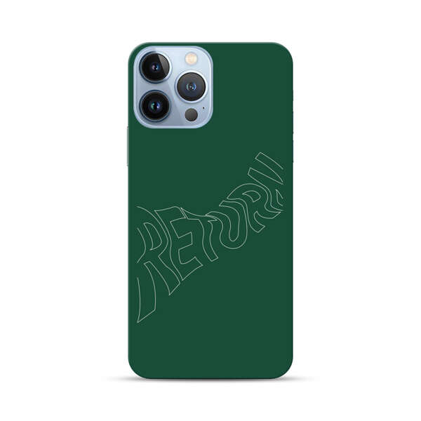 Minimalist Green Wavy Return Text iPhone 13 Pro Max Hard Case