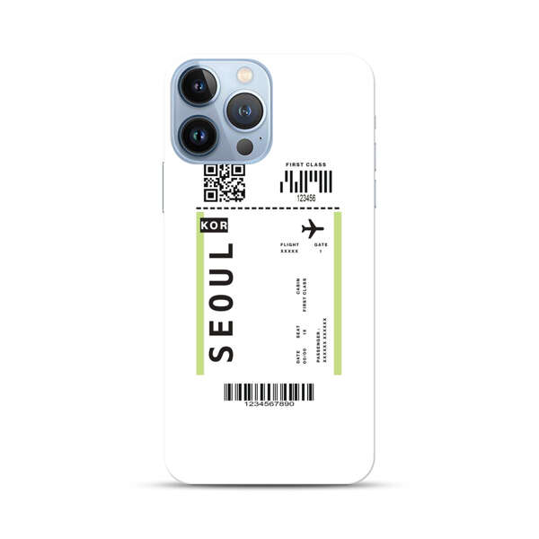 Minimalist Seoul Boarding Pass iPhone 13 Pro Max Hard Case