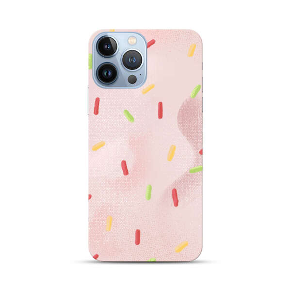 Pastel Pink Sprinkles Pattern iPhone 13 Pro Max Hard Case