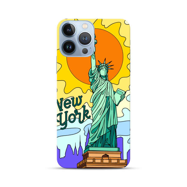 Statue of Liberty New York Artistic Sun iPhone 13 Pro Max Hard Case