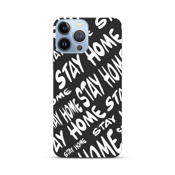 Stay Home Pattern iPhone 13 Pro Max Hard Case