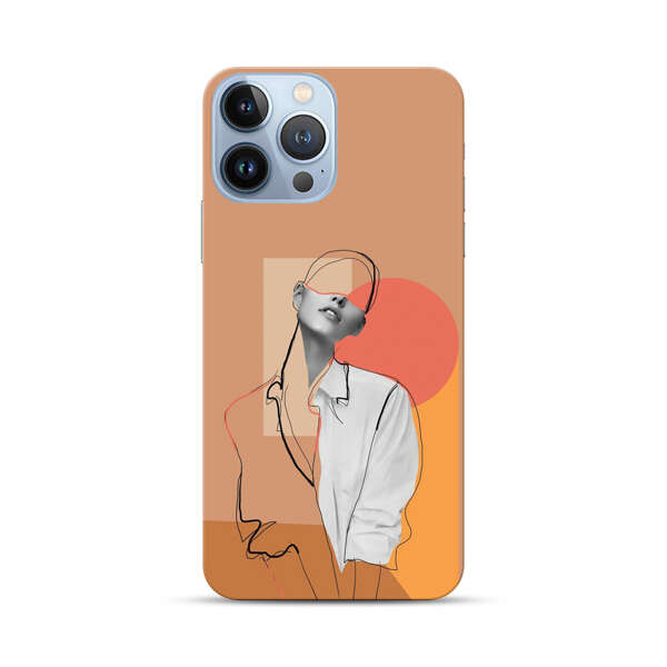 Stylish Abstract Portrait Art iPhone 13 Pro Max Hard Case
