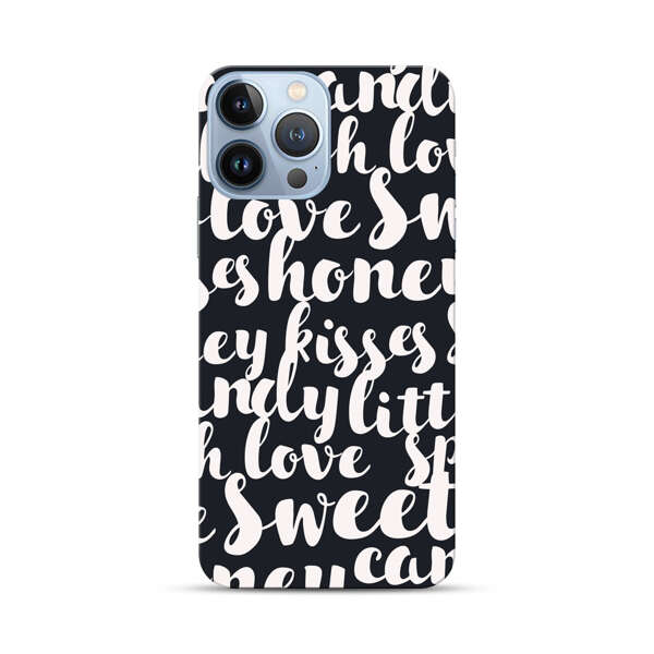Sweet Honey Kisses Love Sugar Candy Pattern iPhone 13 Pro Max Hard Case