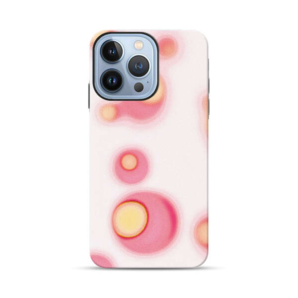 Abstract Pink and Yellow Blobs iPhone 13 Pro Max Impact Case