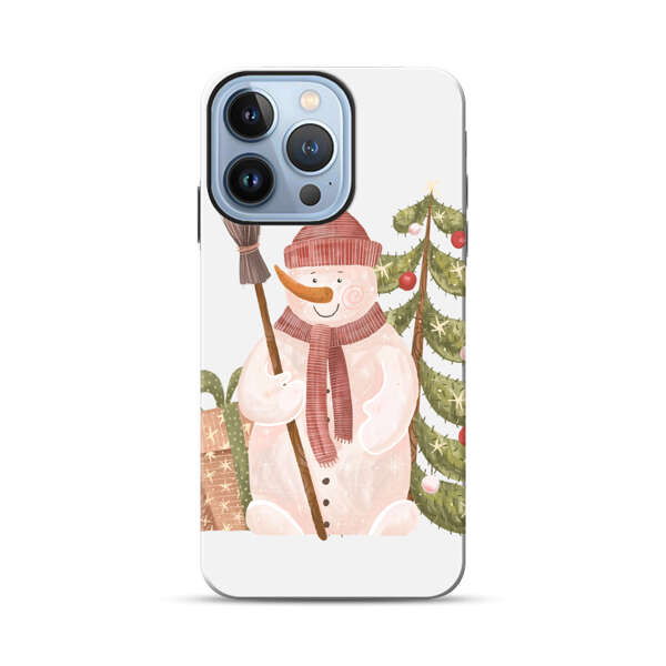 Charming Winter Snowman Illustration iPhone 13 Pro Max Impact Case
