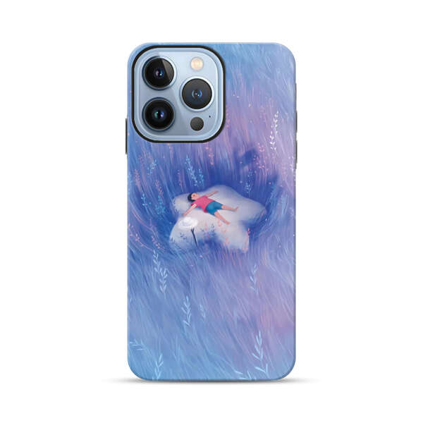Child Relaxing in Dreamy Field iPhone 13 Pro Max Impact Case