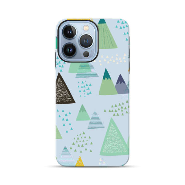 Colorful Abstract Mountain Pattern iPhone 13 Pro Max Impact Case