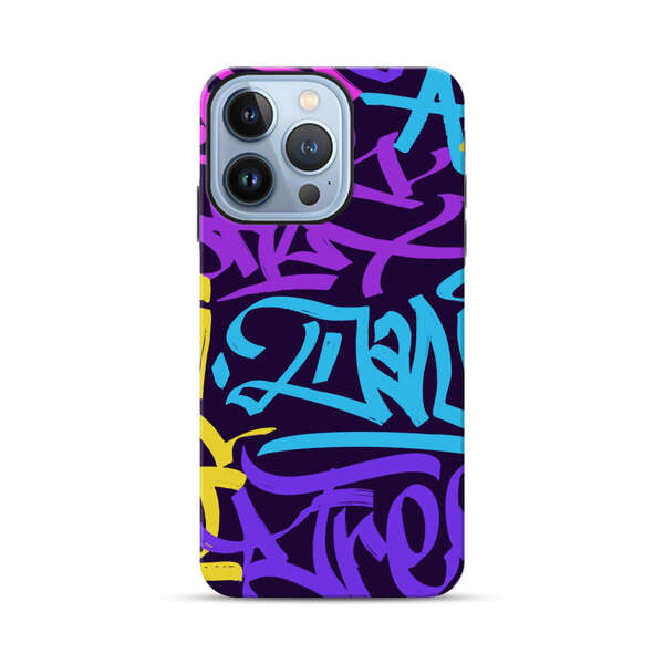 Colorful Graffiti Pattern iPhone 13 Pro Max Impact Case