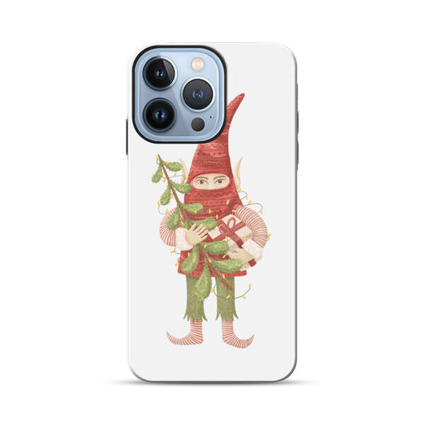 Holiday Gnome with Mistletoe and Gift iPhone 13 Pro Max Impact Case