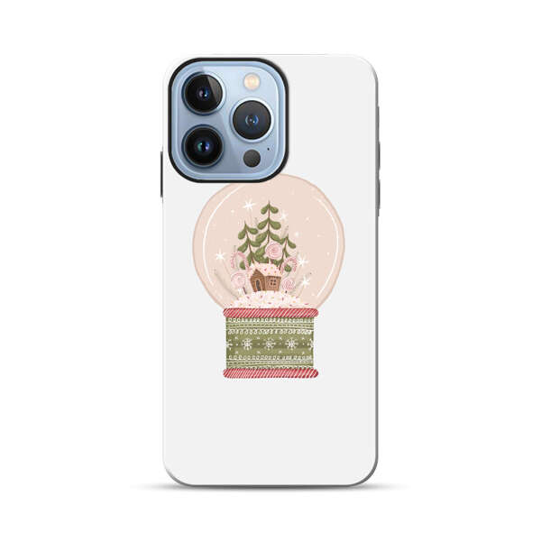 Holiday Snow Globe with Gingerbread House iPhone 13 Pro Max Impact Case