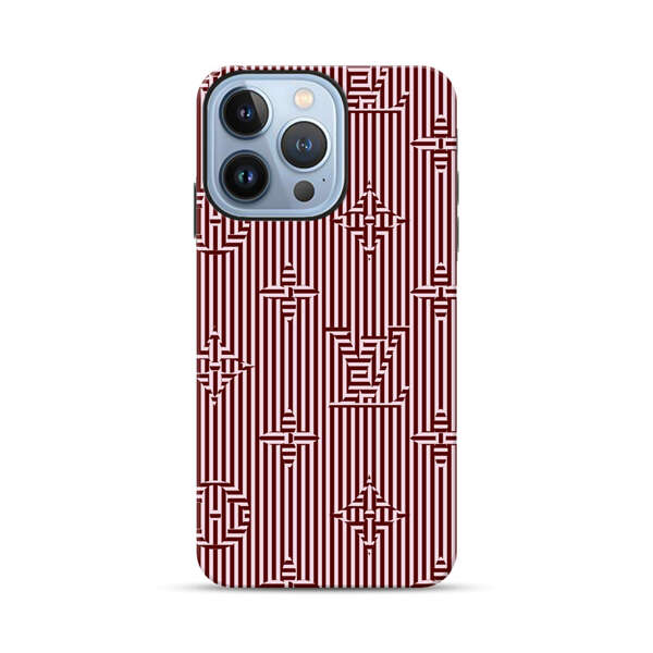 Intricate Geometric Striped Pattern iPhone 13 Pro Max Impact Case