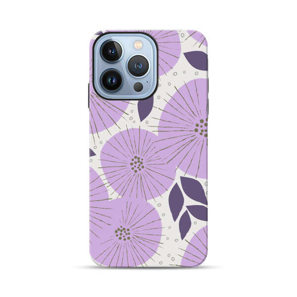 Lavender Flower Pattern iPhone 13 Pro Max Impact Case