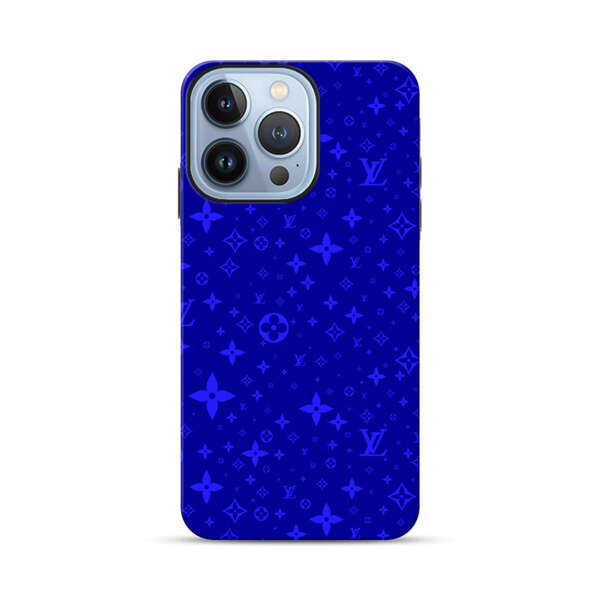 Luxury Blue Designer Pattern iPhone 13 Pro Max Impact Case