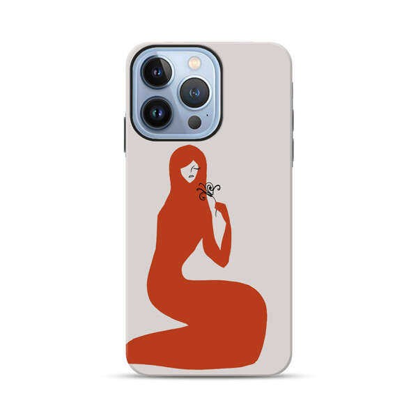 Minimalist Abstract Woman Silhouette iPhone 13 Pro Max Impact Case