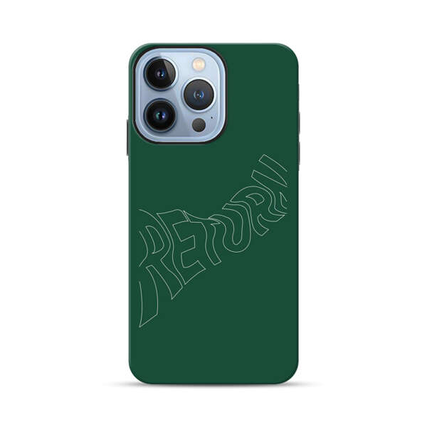 Minimalist Green Wavy Return Text iPhone 13 Pro Max Impact Case