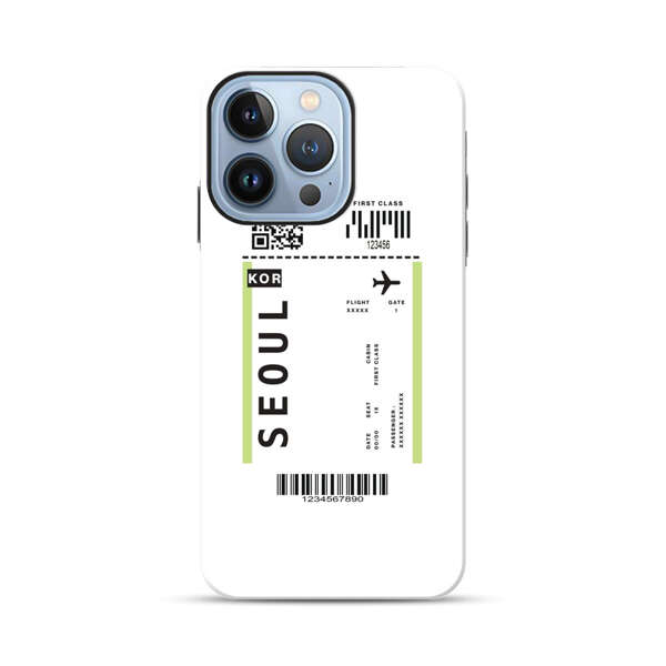 Minimalist Seoul Boarding Pass iPhone 13 Pro Max Impact Case