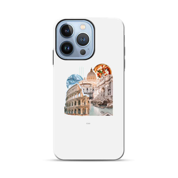 Rome Landmarks with Pizza iPhone 13 Pro Max Impact Case