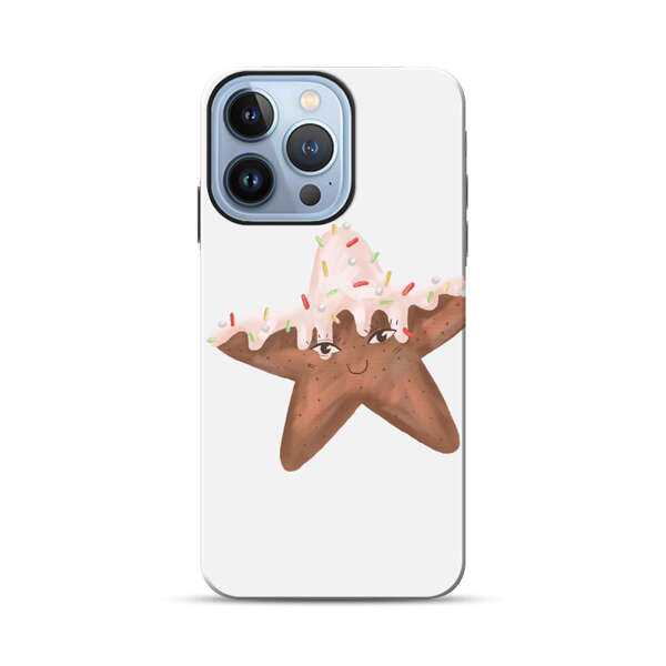 Smiling Gingerbread Star Cookie iPhone 13 Pro Max Impact Case