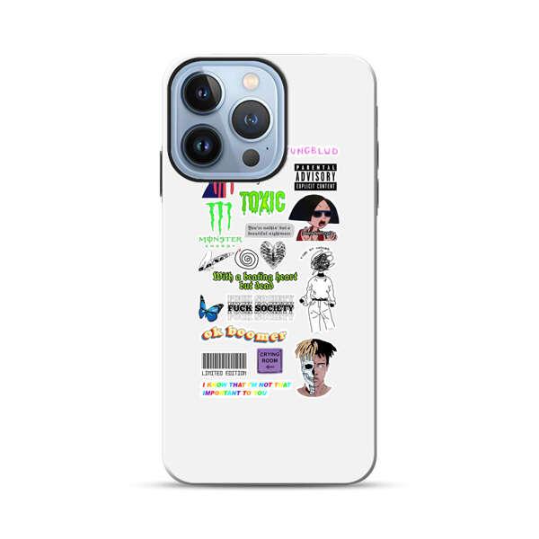 Sticker Collage Edgy Expressive Pop Culture iPhone 13 Pro Max Impact Case