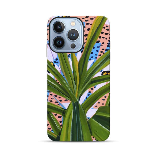 Tropical Leaves Abstract Pattern iPhone 13 Pro Max Impact Case