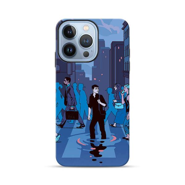 Urban Lonely Person Crosswalk iPhone 13 Pro Max Impact Case