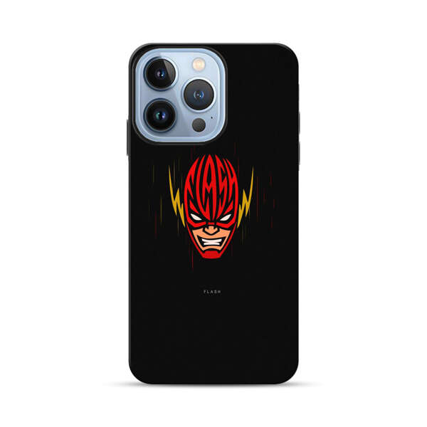 Vibrant Superhero Face with Lightning Bolts iPhone 13 Pro Max Impact Case