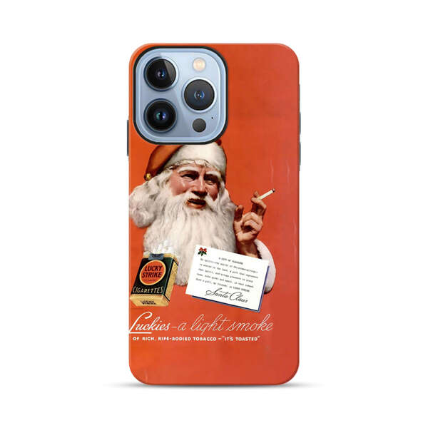 Vintage Santa Claus Smoking Lucky Strike Cigarettes Advertisement iPhone 13 Pro Max Impact Case