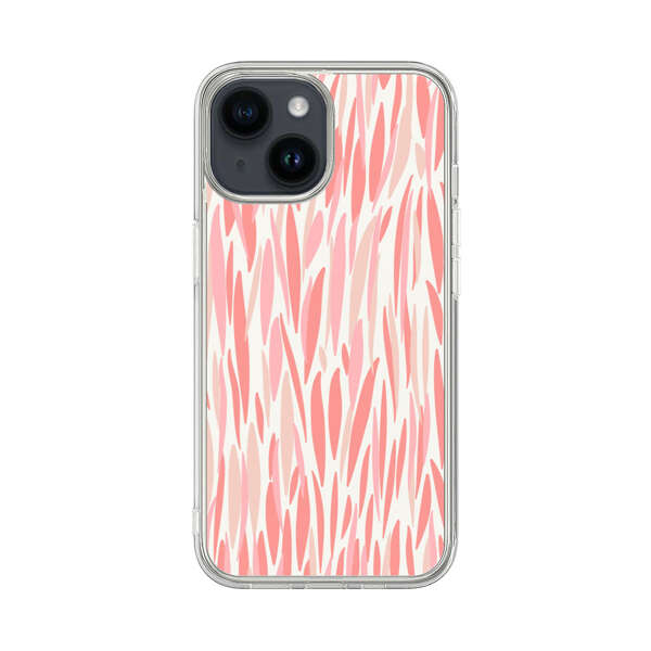Abstract Coral Wavy Lines Pattern iPhone 14 Case