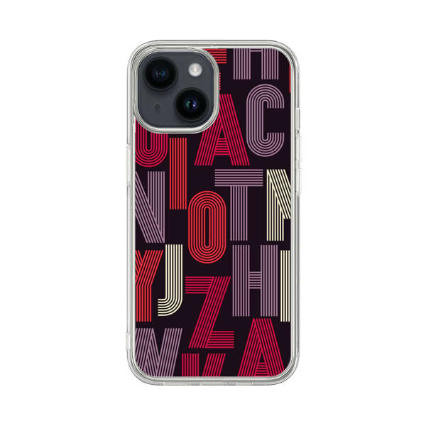 Abstract Letters Pattern iPhone 14 Case