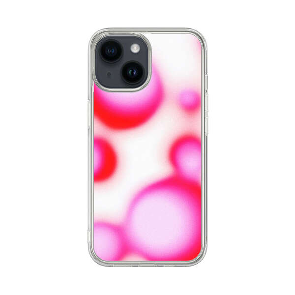Abstract Pink and Red Blurry Circles iPhone 14 Case