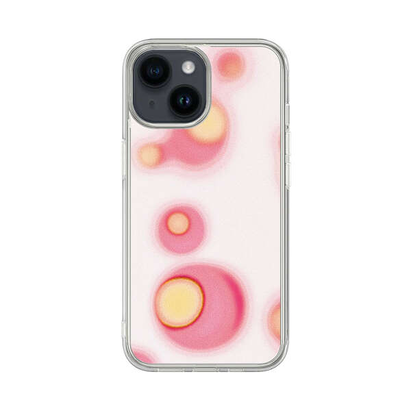Abstract Pink and Yellow Blobs iPhone 14 Case