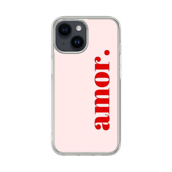 Amor Love Bold Red Text iPhone 14 Case