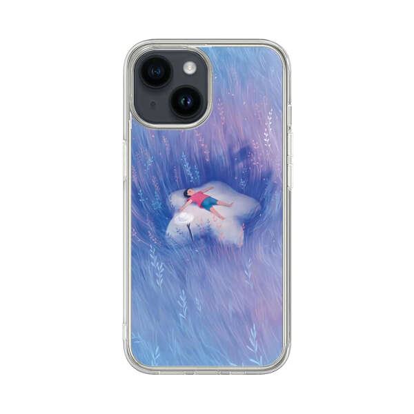 Child Relaxing in Dreamy Field iPhone 14 Case