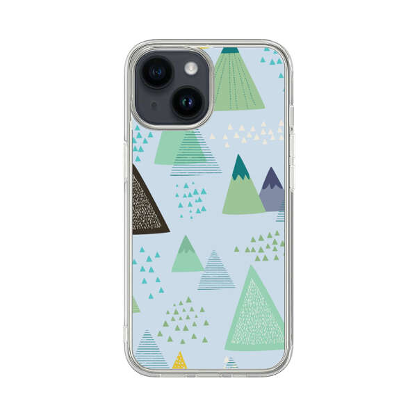 Colorful Abstract Mountain Pattern iPhone 14 Case