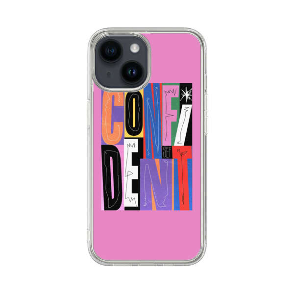 Confident Bold Colorful Typography iPhone 14 Case