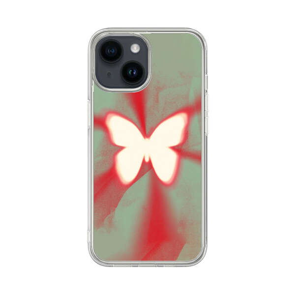 Glowing White Butterfly Abstract Radiant Design iPhone 14 Case