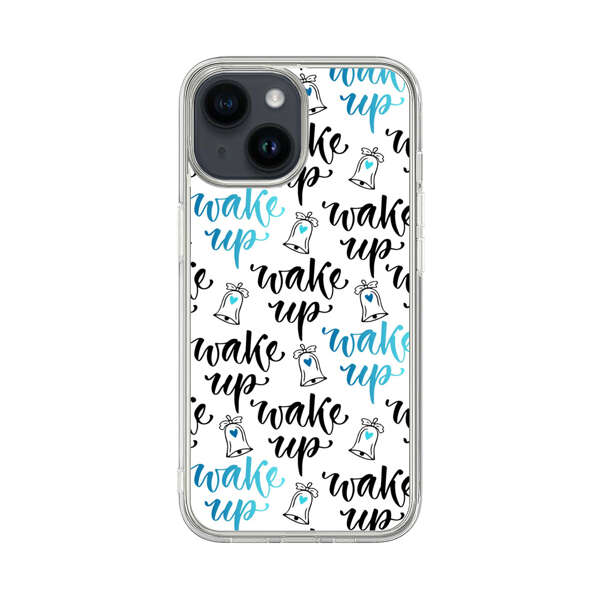 Motivational wake up call lettering pattern iPhone 14 Case